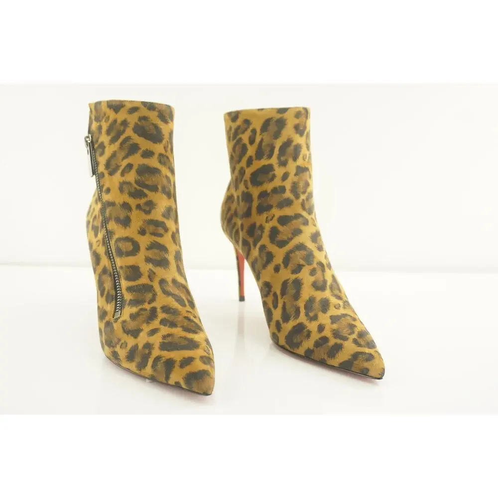 Christian Louboutin Birgikate Stiletto Ankle Bootie Size 35.5 NIB $1245 Leopard